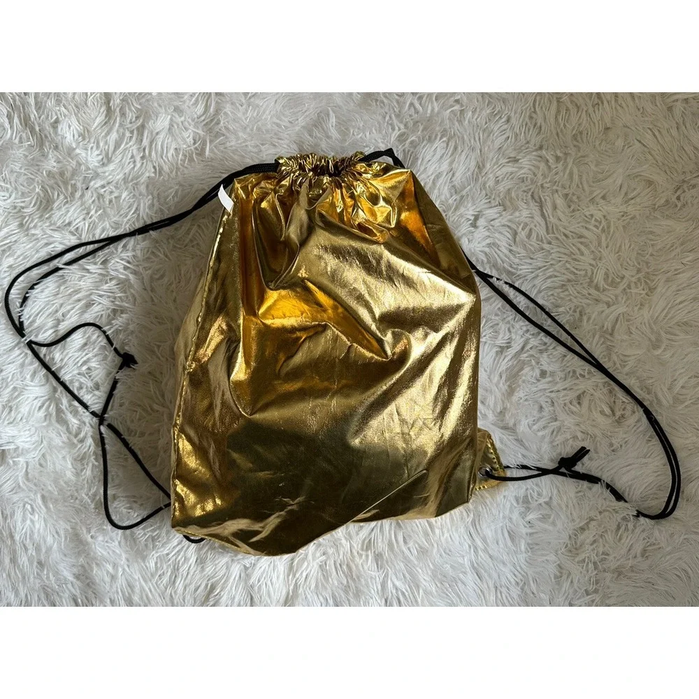 JoJo Siwa Drawstring Bag Gold Limited Edition #64‎ SO LUCKY Bows and Bags Sport